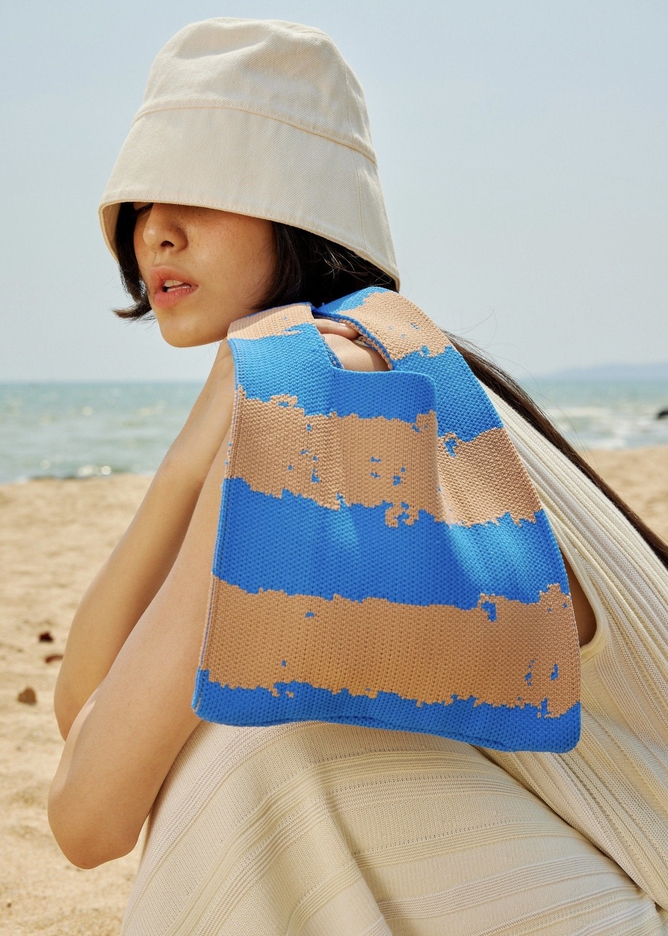 Everyday Tote (Blue/Brown)